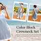 📢📢50%  OFF !! ⏰Women's Casual Color Block Sleeveless Tops Matching Shorts