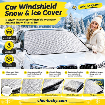 ⏳🖤Black Friday Sale: 🔥Clear Your Windshield Instantly! Magnetic Frost & Snow Cover❄️