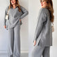 🔥Limited Time Sale 37% OFF🎁V-Neck Casual Slit Knitted Two-Piece Set