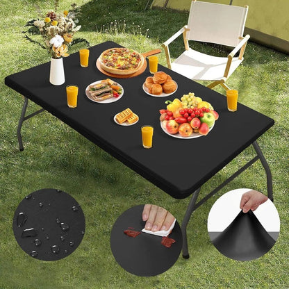 🌸 LIMITED TIME SPECIAL PRICE:£ 7.99!!! ✨Pack Stretch Fabric Table Top Cap Cover, fits 4ft/6ft/8ft Tables