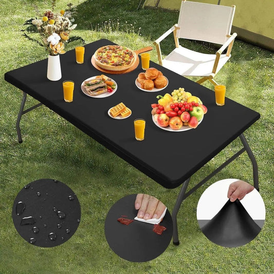 🌸 LIMITED TIME SPECIAL PRICE:£ 7.99!!! ✨Pack Stretch Fabric Table Top Cap Cover, fits 4ft/6ft/8ft Tables