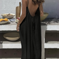 ❄️💕Hot Sale 50% OFF!💃Women's Solid Color Backless Cami Dress