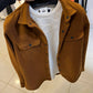 Men's Solid Button Front Pocket Jacket Coats