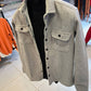 Men's Solid Button Front Pocket Jacket Coats