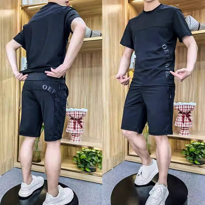 🔥🔥Limited Time Offer - Big Price👚 ReductionMen's Short Sleeve Top & Shorts 2-Piece Set
