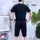 🔥🔥Limited Time Offer - Big Price👚 ReductionMen's Short Sleeve Top & Shorts 2-Piece Set