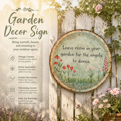✨ Angel Dance Round Metal Wall Sign