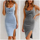 🥳2026 HOT SALE🥳💞50K+ SOLD!💥50%OFF！👗💙 Trending This Season | U-Neck Denim Bodycon Dress | Easy Style for Any Occasion ✨👜