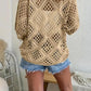 ⏰Last day sale 49% OFF🔥Hot Sale-Womens Bohemian-Inspired Beige Crochet Top with V-Neck