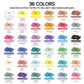 Acrylic Paint Markers Set (12/24/36/48/60 Colors, Stackable Box) - Automatic Ink Control, Waterproof Flexible Tip, High-Opacity Lightfast Colorful Art Supplies, Layering Capable, Craft Supplies for Adults, Art for Kids