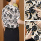 🎁 Hot Sale 49% OFF 🔥Elegant 3D Floral Round Neck Short Sleeve Top