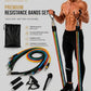 🏋️‍♀️📿 Resistance band set for full-body workouts