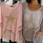 🔥Last Day Promotion 49% OFF🔥💝Women's Fashion Round Neck Crochet Knit Fishnet Top