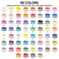 Acrylic Paint Markers Set (12/24/36/48/60 Colors, Stackable Box) - Automatic Ink Control, Waterproof Flexible Tip, High-Opacity Lightfast Colorful Art Supplies, Layering Capable, Craft Supplies for Adults, Art for Kids