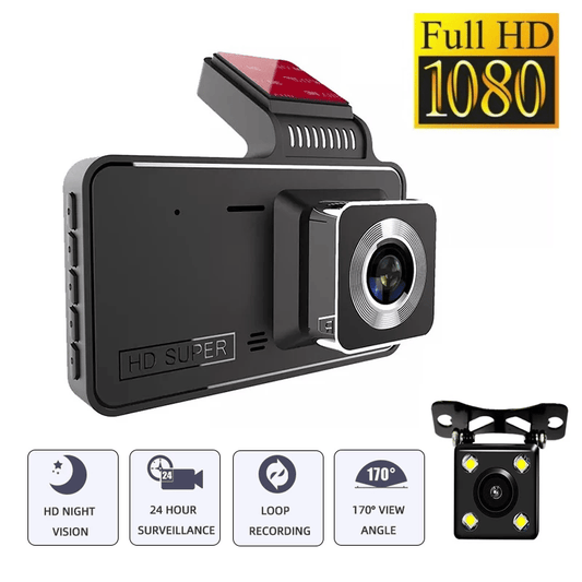 🎁 Hot Sale 49% OFF 🔥Front and rear dual-lens 1080P HD 170° wide-angle night driving recorder