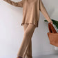 🔥Limited Time Sale 37% OFF🎁V-Neck Casual Slit Knitted Two-Piece Set