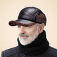 💥LAST DAY SALE 49% OF🧢🐂New Men's Winter Hat with Sheepskin Flat Top Earmuffs