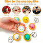 🔥🎁LAST DAY 50% OFF🔥Cute Dumpling Pressable Fidget Keychain - touch sensing light