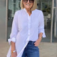 🎉2025 New Products Hot Sale✨Solid Color Long Cotton Shirt Jackets For Women