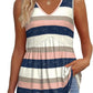 💜LAST DAY PROMOTION - 49%OFF💜Women's Print Flowy Sleeveless V Neck Peplum Tank Tops