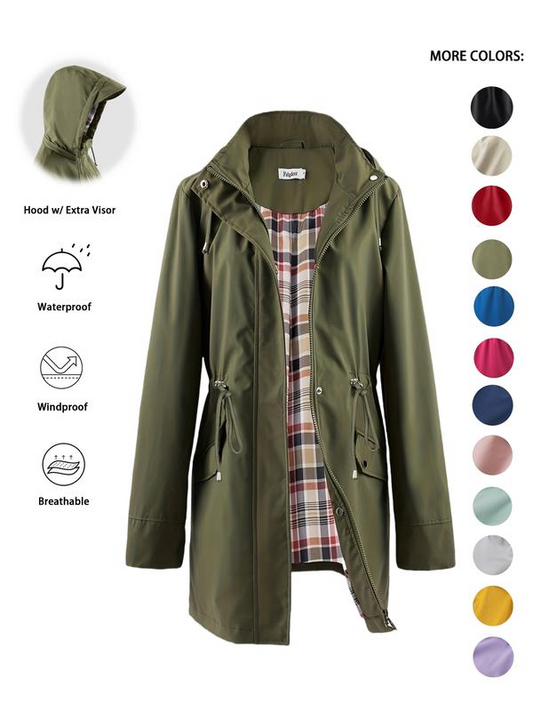 🔥HOT SALE 49% OFF🧥💦Womens Chic. Lightweight. Waterproof Jacket🍃-Unleash Style and Durability in Any Storm!