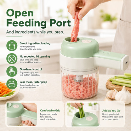 🥬🥦 50% OFF NOW! ⚡ 4-in-1 Electric Food Processor – Chop, Blend & Prep Food Faster – Compact & Easy to Use 🍽️✨