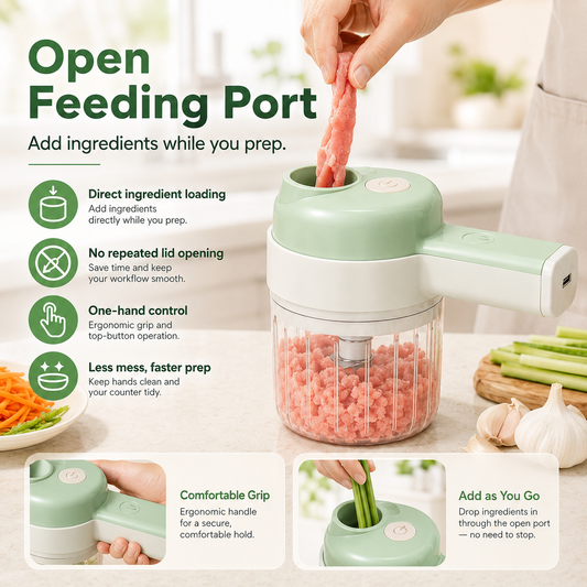 🥬🥦 50% OFF NOW! ⚡ 4-in-1 Electric Food Processor – Chop, Blend & Prep Food Faster – Compact & Easy to Use 🍽️✨