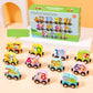 🚗🔤50% OFF 🔥HOT SALE - Numbers And Letters Magnetic Train Puzzle Wooden Toy Car
