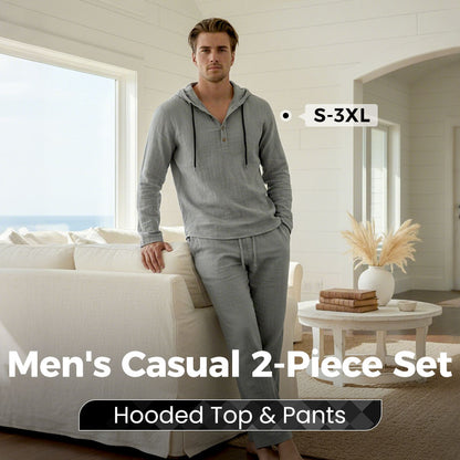 Men's Hooded Casual Loose Top & Pants 2-Piece Set