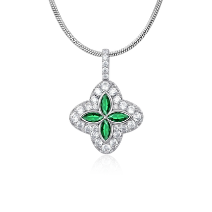 🖤 Black Friday Topper! ✨ "Luck-Bringer" Aporro Four-Leaf Clover Pendant | A Talisman Filled with Starlight