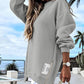 🎁 Hot Sale 49% OFF 🔥Long Sleeve Pullover Zipper Slit Casual Sweatshirt Dress