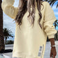 🎁 Hot Sale 49% OFF 🔥Long Sleeve Pullover Zipper Slit Casual Sweatshirt Dress