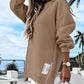 🎁 Hot Sale 49% OFF 🔥Long Sleeve Pullover Zipper Slit Casual Sweatshirt Dress