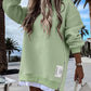 🎁 Hot Sale 49% OFF 🔥Long Sleeve Pullover Zipper Slit Casual Sweatshirt Dress