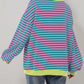 🎁 Hot Sale 49% OFF 🔥Women's Oversized Striped Long Sleeve Pullover