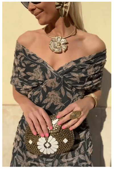 🎁 Hot Sale 49% OFF 🔥Women's Off-the-shoulder V-neck Printed Dress