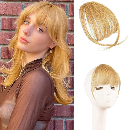 🎀50% OFF 🎀 Clip-in bangs 100% real hair extensions air bangs