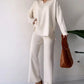 🔥Limited Time Sale 37% OFF🎁V-Neck Casual Slit Knitted Two-Piece Set