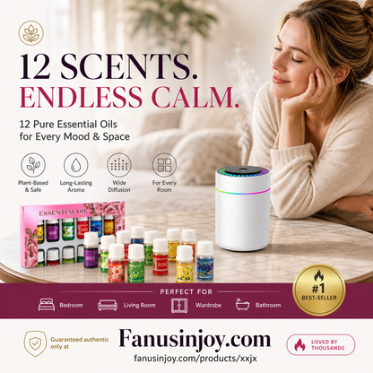 🔥Limited Time 50% Off！🎁🌺The fresh scent lifts your mood！🌷12-Pack Water Soluble Essential Oils Set
