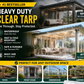 Heavy Duty Weatherproof Clear Tarps 14 Mil