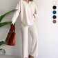 🔥Limited Time Sale 37% OFF🎁V-Neck Casual Slit Knitted Two-Piece Set