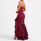 💕What should I wear tomorrow?💕Sexy Strapless Irregular Hem Temperament Dress for Women