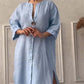 🎉2025 New Products Hot Sale✨Casual Breathable 3/4 Sleeves V-Neck Dress