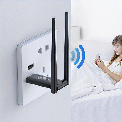 📶 BUY 2 GET 1 FREE! ✨ USB WiFi Booster - Dual Antenna Technology for Enhanced Home/Office Network Coverage with Easy Setup 🏠🚀