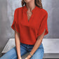 🏖️Summer Hot Sale 49% OFF🌼Women's V-neck solid color short sleeve top