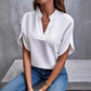 🏖️Summer Hot Sale 49% OFF🌼Women's V-neck solid color short sleeve top