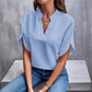 🏖️Summer Hot Sale 49% OFF🌼Women's V-neck solid color short sleeve top