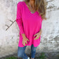 🌸Summer Hot Sale 49%OFF🌸Women's Cozy Knit Long Sleeve Tunic Top with Side Slits