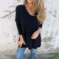 🌸Summer Hot Sale 49%OFF🌸Women's Cozy Knit Long Sleeve Tunic Top with Side Slits