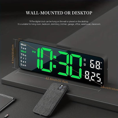 📢📢48% OFF !! ⏰16" Large Digital Clock with Temperature, Date, Auto DST, Night Light, Auto Brightness Dimmer